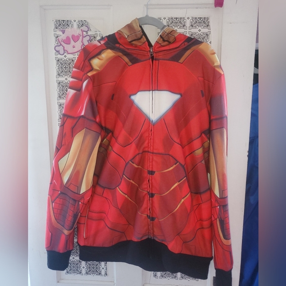 Marvel Sweaters Iron Man Zip Up Hoodie Xl Poshmark